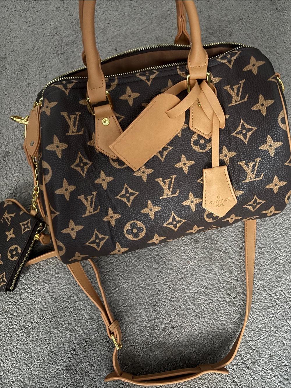 Inspired Brown Monogram Canvas Speedy Bandoulière Shoulder Bag